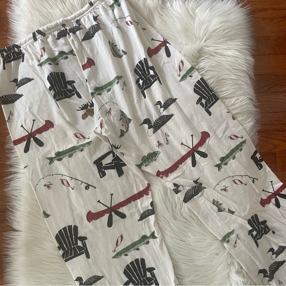 Hatley Men's Lake House Fishing Cabin Cotton Jersey Pajama Pant Size Large - Picture 3 of 6